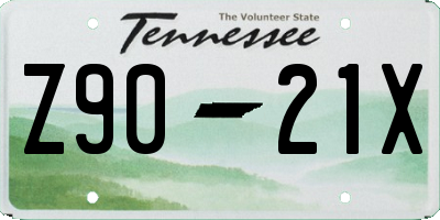 TN license plate Z9021X