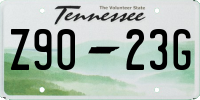 TN license plate Z9023G