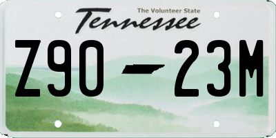 TN license plate Z9023M