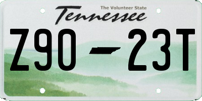 TN license plate Z9023T