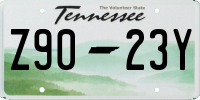 TN license plate Z9023Y