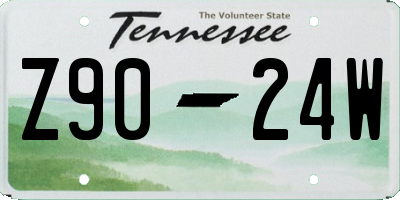 TN license plate Z9024W