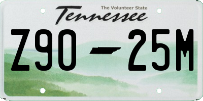 TN license plate Z9025M
