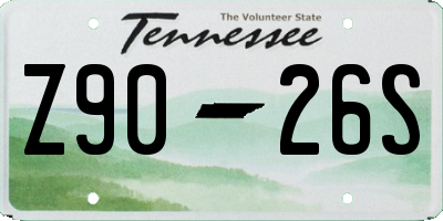 TN license plate Z9026S