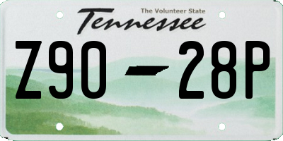 TN license plate Z9028P