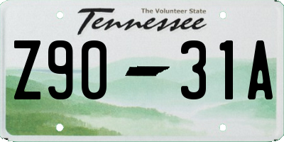 TN license plate Z9031A