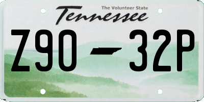 TN license plate Z9032P