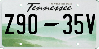 TN license plate Z9035V