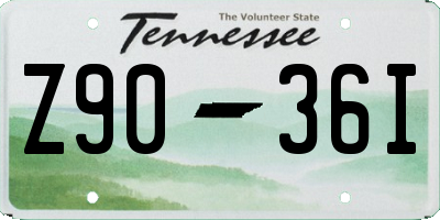 TN license plate Z9036I