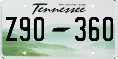 TN license plate Z9036O
