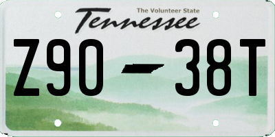 TN license plate Z9038T
