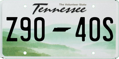 TN license plate Z9040S