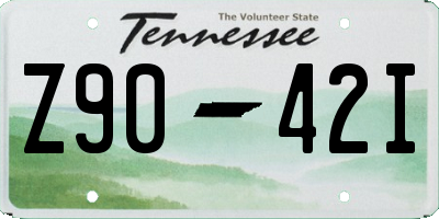 TN license plate Z9042I