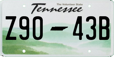 TN license plate Z9043B