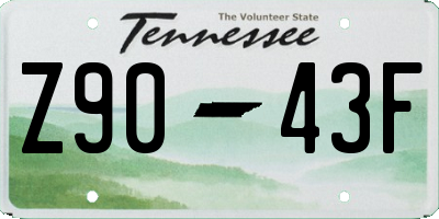 TN license plate Z9043F