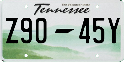 TN license plate Z9045Y