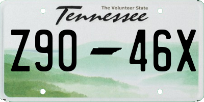 TN license plate Z9046X