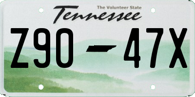 TN license plate Z9047X