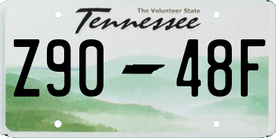 TN license plate Z9048F