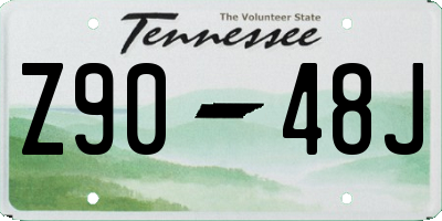 TN license plate Z9048J