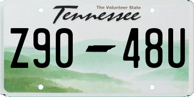 TN license plate Z9048U