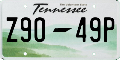 TN license plate Z9049P