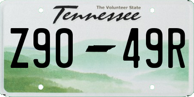 TN license plate Z9049R