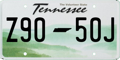 TN license plate Z9050J