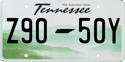 TN license plate Z9050Y