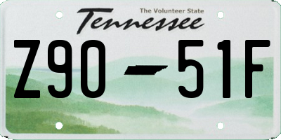 TN license plate Z9051F