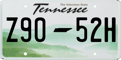 TN license plate Z9052H
