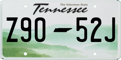 TN license plate Z9052J