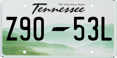 TN license plate Z9053L