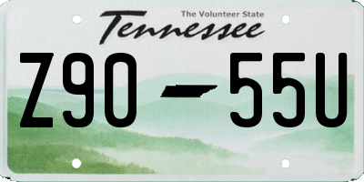 TN license plate Z9055U
