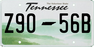 TN license plate Z9056B