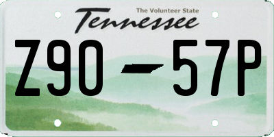 TN license plate Z9057P