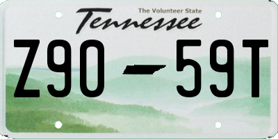 TN license plate Z9059T
