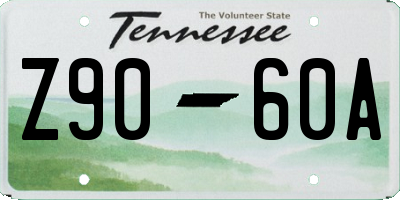 TN license plate Z9060A