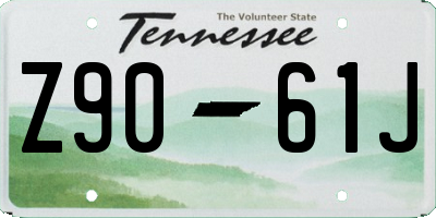 TN license plate Z9061J
