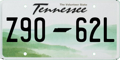 TN license plate Z9062L