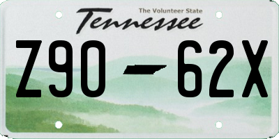 TN license plate Z9062X
