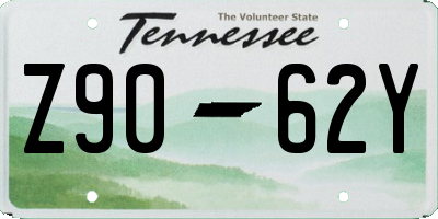 TN license plate Z9062Y