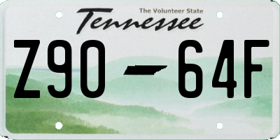 TN license plate Z9064F