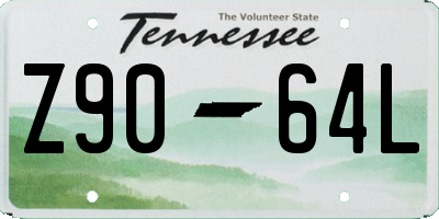 TN license plate Z9064L