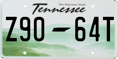 TN license plate Z9064T