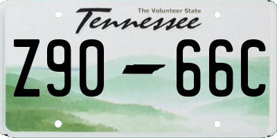 TN license plate Z9066C