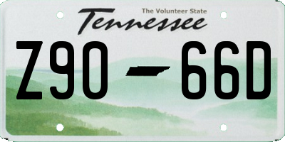 TN license plate Z9066D