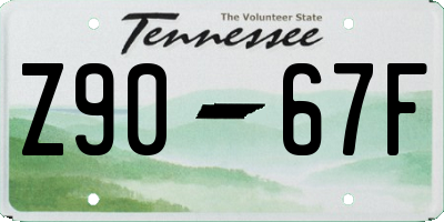 TN license plate Z9067F