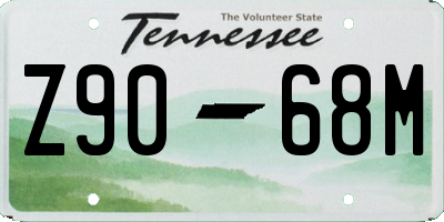 TN license plate Z9068M