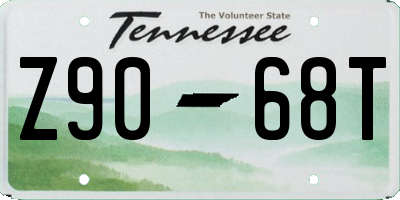 TN license plate Z9068T